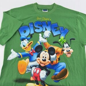 Disney Florida T-Shirt Mens Medium Green Mickey Donald Goofy Jerry Leigh AB1010